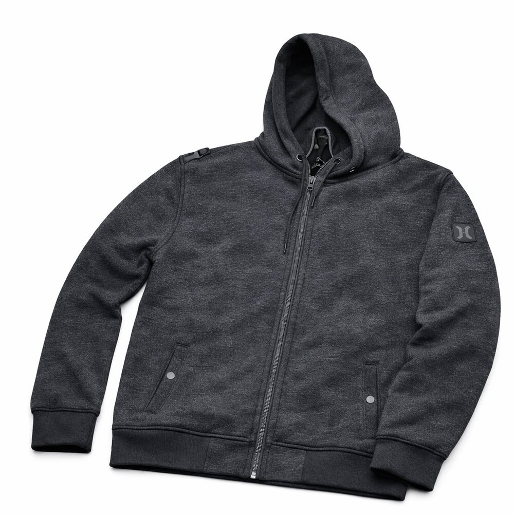 Hurley Heavyweight Zip-Up Hoodie – Black – Men’s XL – Thick Fleece – EUC